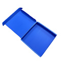 Bacs de rangement pliants en carton ondulé bleu PP