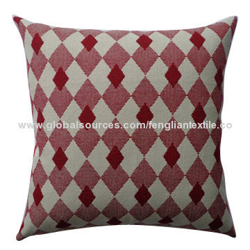 Polyester Jacquard Cushion with Single Side Printed Design