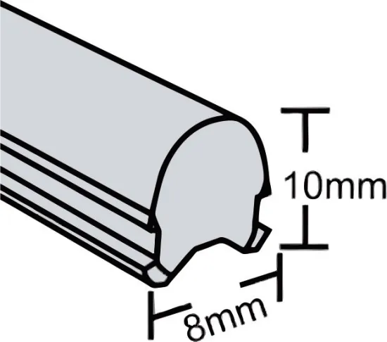 8MM New Generation Split Recessed Neon Cover - Silicone Flexible Jacket for DIY Sign
