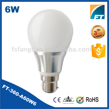 FT-360-A60W6 6W B22 AC100-240V Milky LED BULB