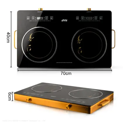Double Burner Infrared Cooktop with Touch Sensor Controls