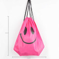 Custom Smile Printing Waterproof Oxford Outdoor Travel Sports Drawstring Storage Bag