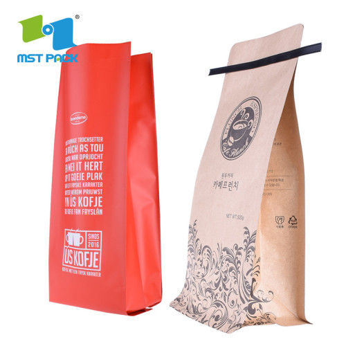 Grade Safety Flat Bottom Aluminum Foil Coffee bag