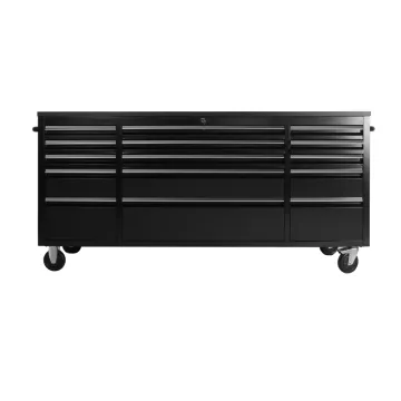 Hyxion 72 Inch Cast Iron Trolley Cabinet Black Heavy Duty Rolling box herramientas Tool Chest