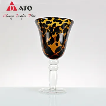 Leopard print wine glasses