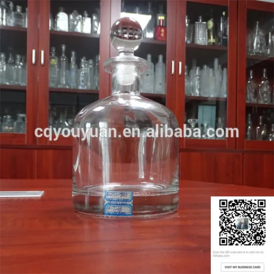 Round 500ML Corked Glass Bottles 500ML Clear Diffuser Glass Bottle With Cork