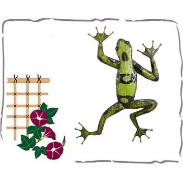 Wall hanging frog metal craft
