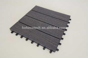 Interlocking Outdoor Tile , Decorative Outdoor Floor Tiles , Wood Plastic Composite Deck Tile