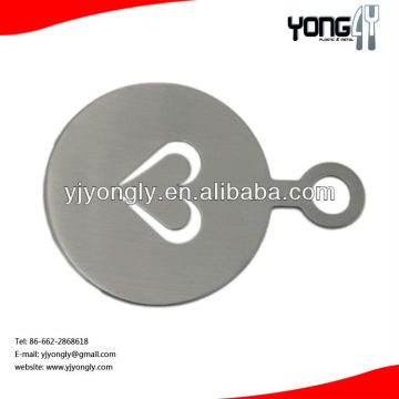 Stainless steel coffee stencil set