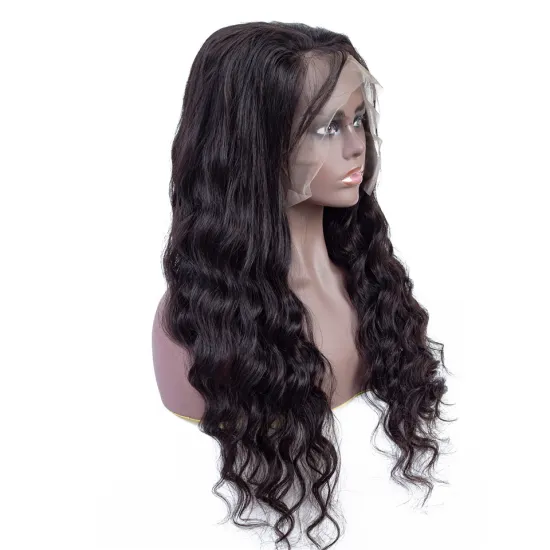 Transparent lace wig human wig with lace front deep waves wig vendors
