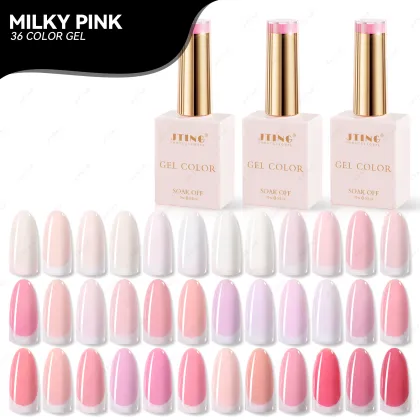 JTING Hot Popular 36colors Milky Pink Gel Polish Collection