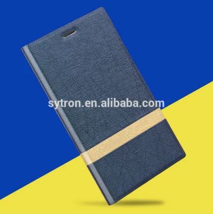 Fashionable Color Stitching Splicing Cell Phone PU Book Case PC+TPU Hard Shell for Lenovo PHAB Plus