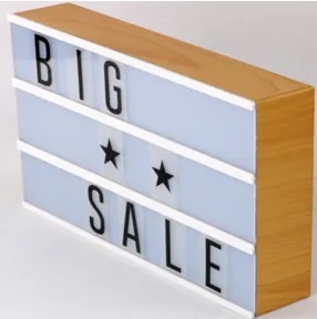 A6 MINI CINEMATIC LIGHT 90pcs LETTER Light Box With Battery