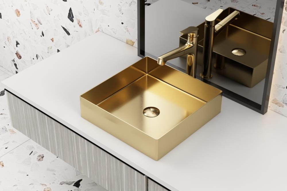 Hot Sale Gold Handmade Bathroom Wash Basin