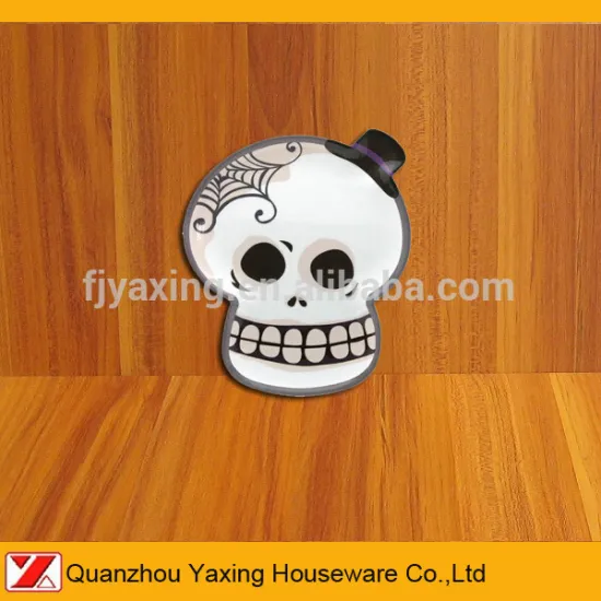 8"Halloween melamine bones plate