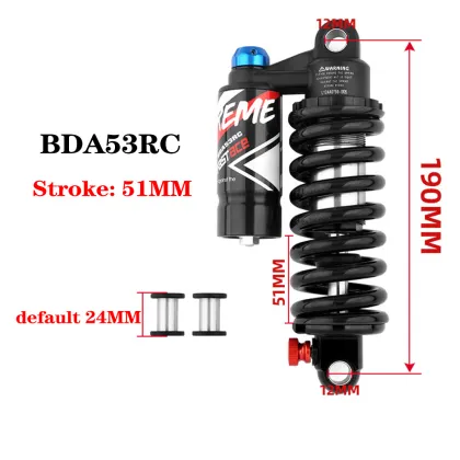 Fastace DBA53RC 265mm 550lbs MTB Bicycle Downhill Suspension Shock Absorber