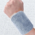 Cotton Unisex Sport Black Sweatband Wristband Wrist Protector Brace Terry Cloth Sweat Band