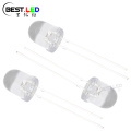 Ultra Bright 8mm Red LED Lamp Clear Clear Lens