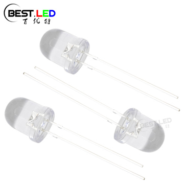 Ultra Bright 8mm Red LED Lamp Clear Lens