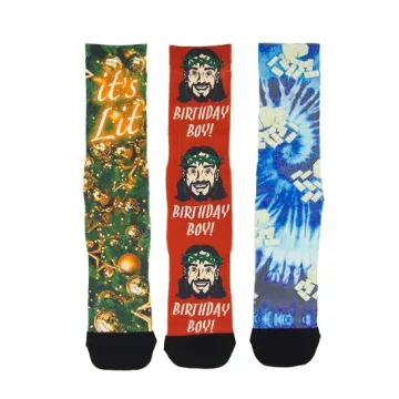 Colorful Unisex Socks Featuring Sublimation Print Designs