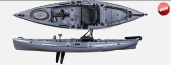 1 paddler 12ft fishing kayak with pedal