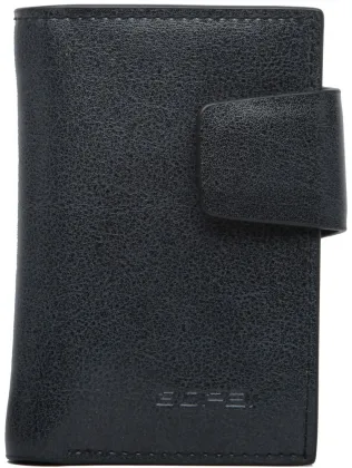 New design fashion black italian cow leather key holder wallets for man