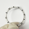 Piezas de reloj de inserción de bisel de cerámica blanca