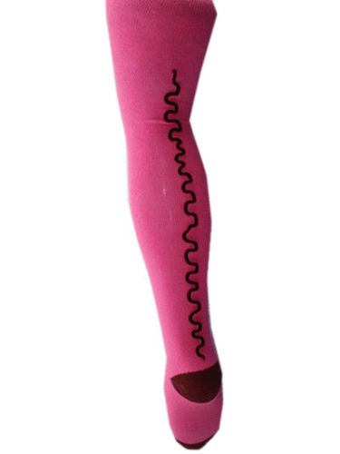 2015 new season hot pink colourful wave lace kids' single cylinder tights