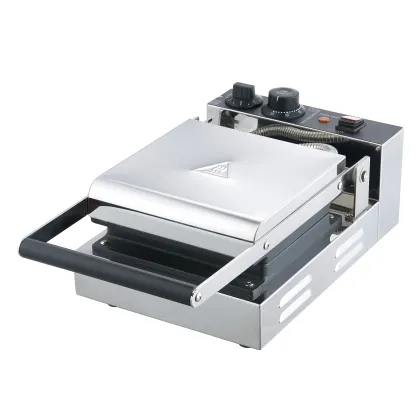 OEM Custom Commercial Square Waffle Making Machine with Adjustable Thermostat for Snack Foods