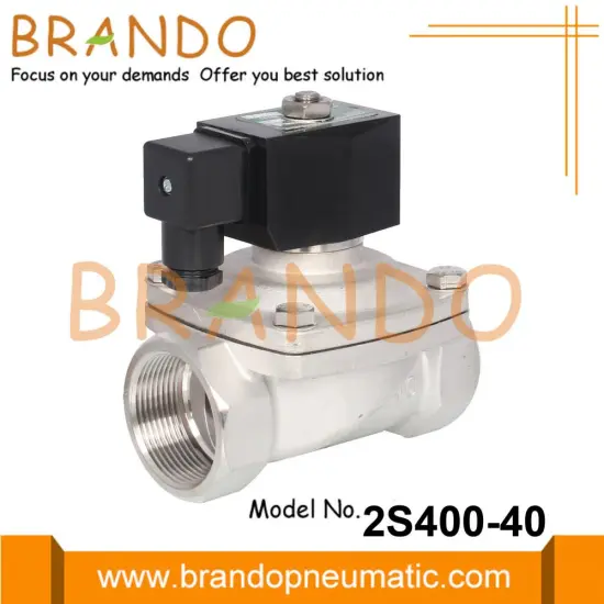 1 1/2'' Stainless Steel Solenoid Valve Water 220VAC
