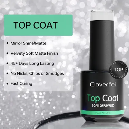 Hema Free Rubber Base Gel Top Coat - Peel Off UV Gel Top and Base Coat