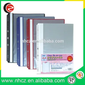PP File Refillable Clear Books