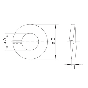 Drawing Regular Lock Washer