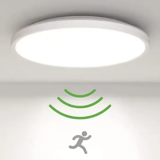 Slim 18W Surface Mounted Panel Light with Motion Sensor, 2000LM, 3000K/4000K/5000K, 9 Inch