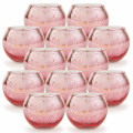 custom transparent colored glass tealight candle holders