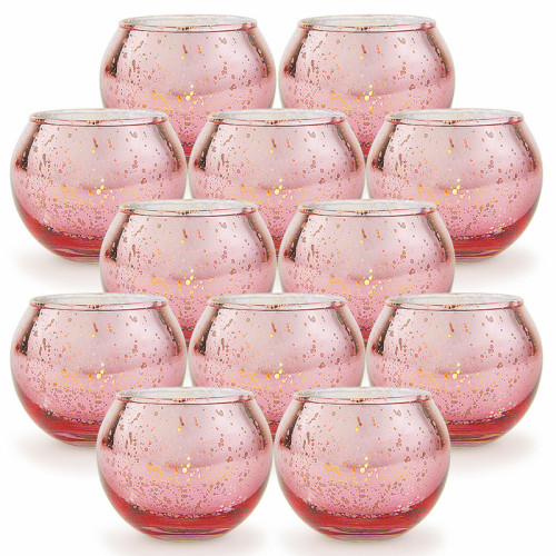 custom transparent colored glass tealight candle holders