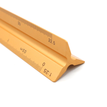 Gold Cube Plastic Straight Ruler for School and Sewing