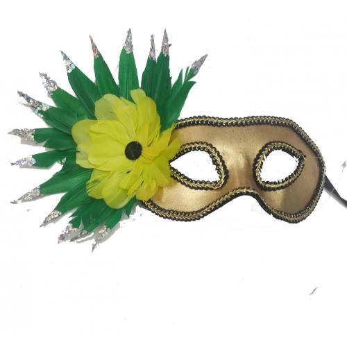 Feather Mask with Flower For Women