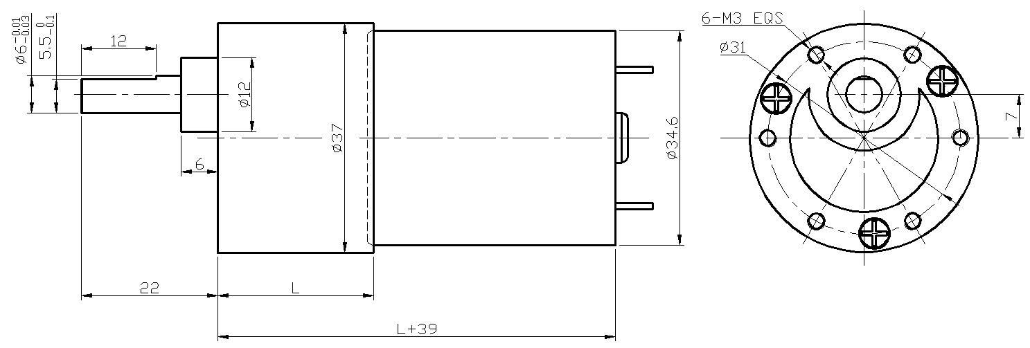 Dc Gear Motor Robot