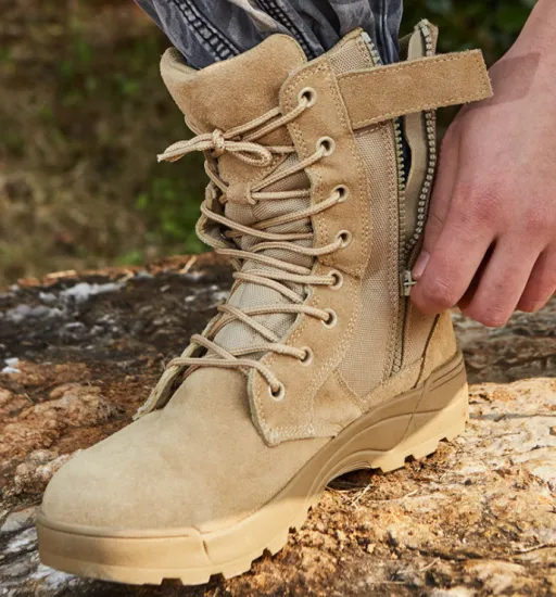 Shero Men's Outdoor Tactical Boot: Comfort Combat Patrol Work Hunting Shoes - Desert Sand USA