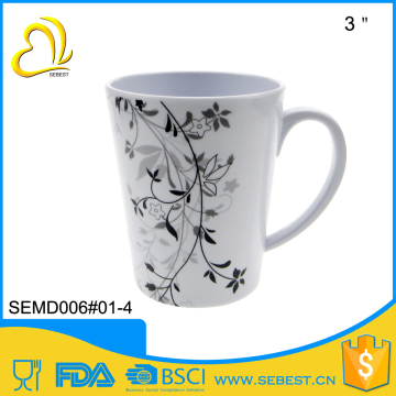 cheap plastic melamine hansle cups for coffee or tea