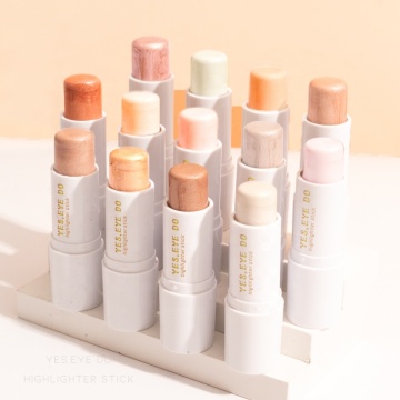 High Quality Custom Logo All-Day Wear Professional Gliding Face Illuminator Makeup Highlighter Stick for Beginners