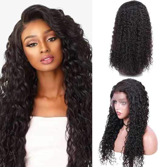 Wholesale Raw Curly Hair Wig Vendor 150% Density Cambodian Curly Human Hair 4x4 Lace Closure Wig With Baby Hair