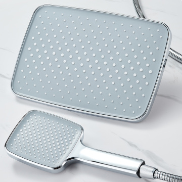 Leelongs ABS Plastic Chrome Grey Soft Nozzle Shower Head Set
