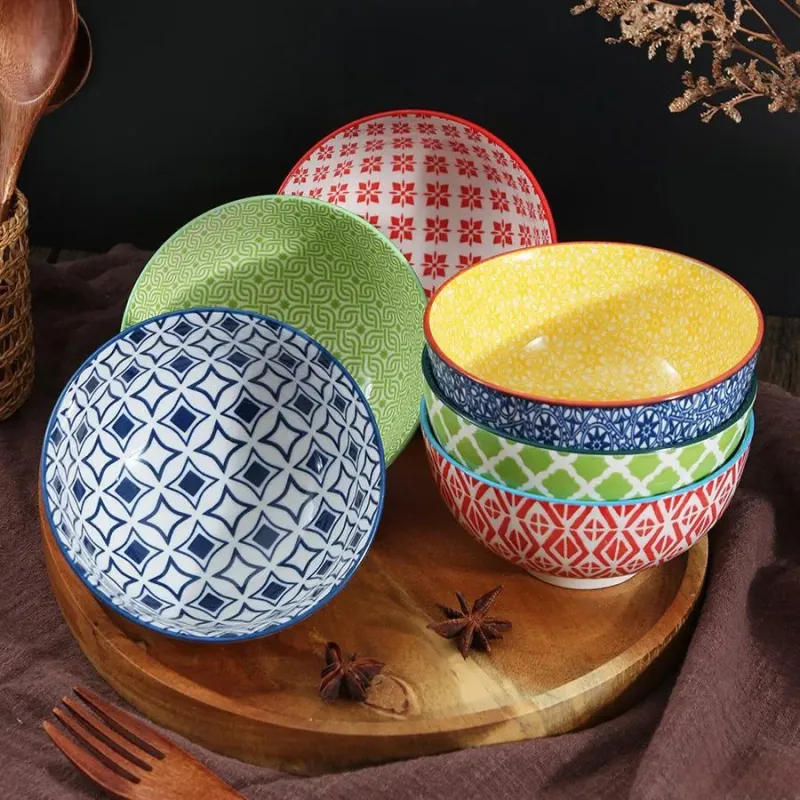 Eco-Friendly Healthy 4.5" Food Rice Bowl with Two-Side Pad Printing Decal
