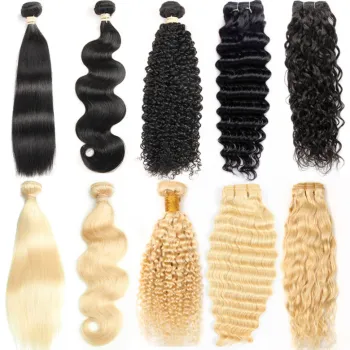 Russian Blonde 613 Colour Deep Wave 100% Virgin Hair Weave with Frontal Closure, Raw 613 Human Hair Deep Wave Bundles