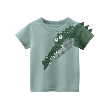 Children's Short Sleeve T-Shirt With Splicing Sleeve