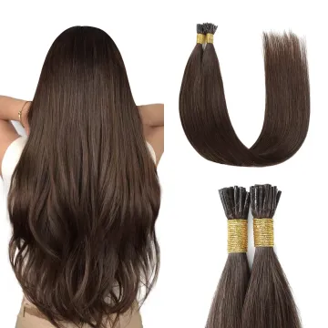 I Tip Human Hair Extensions 100 Strands/Pack Pre Bonded Keratin Stick In Hair Extensions double drawn Stick I tip Hair Extension