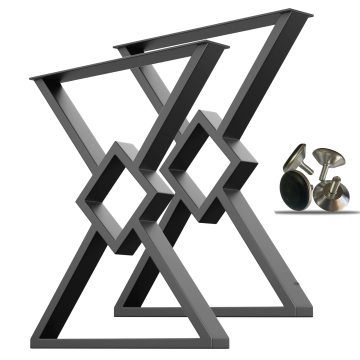 Patas de mesa de metal con forma triangular de 28 pulgadas de alto