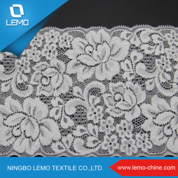 elastic tricot/swiss lace fabric